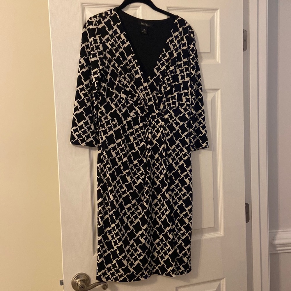 White House Black Market Faux Wrap Dress Size 10